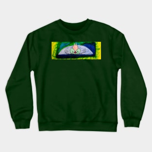 Tulip and lotus in glass Crewneck Sweatshirt